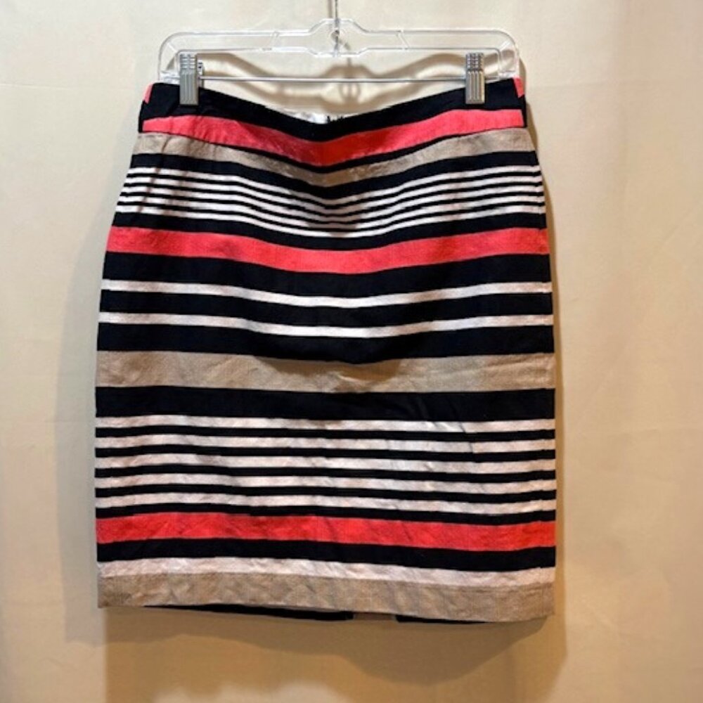Banana Republic Colorful Striped Lined Pencil Skirt, Women's Size 6